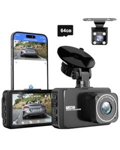 DELLFY 2K Front and Rear Dash Cam with WiFi