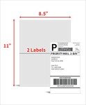 KKBESTPACK Self-Adhesive Half Sheet Labels – 200 Count