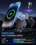 15W Wireless Car Charger with Auto Clamping Mount
