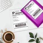 KKBESTPACK Self-Adhesive Half Sheet Labels – 200 Count