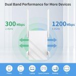 2025 WiFi Extender & Signal Booster, 1200Mbps