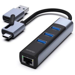 BENFEI 2in1 USB-C to Ethernet Adapter with 3 USB Ports