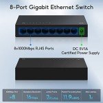 SODOLA 8 Port Gigabit Ethernet Switch - Fanless Design