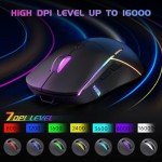 FFJ Wireless Gaming Mouse - 16,000 DPI, Rechargeable