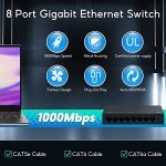 SODOLA 8 Port Gigabit Ethernet Switch - Fanless Design