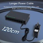 SODOLA 8 Port Gigabit Ethernet Switch - Fanless Design