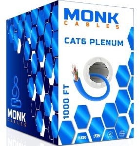 MONK CABLES CAT6 Plenum 1000ft UTP Cable