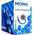 MONK CABLES CAT6 Plenum 1000ft UTP Cable