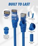 6 Ft Cat 6 Ethernet Cable 2 Pack - Blue & Black
