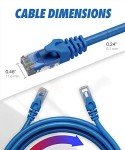 6 Ft Cat 6 Ethernet Cable 2 Pack - Blue & Black