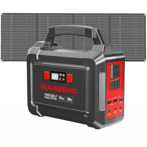 Marbero 296Wh Portable Solar Generator with Panel