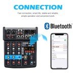 BOMGE 4-Channel Mini DJ Audio Mixer Interface