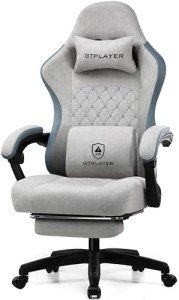 GTPLAYER Ergonomic Gaming Chair with Footrest and Lumbar Support
