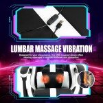 HOMHUM Ergonomic Gaming Chair with Footrest - White