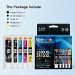 E-Z Ink Replacement Cartridges for Canon Printers (5 Pack)