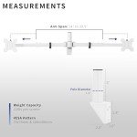 VIVO Dual Ultra Wide Monitor Wall Mount - White