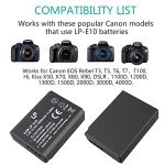 LP-E10 Replacement Battery Pack for Canon Cameras