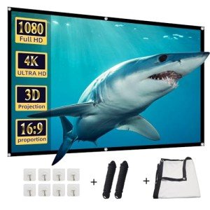 DUYIKJ 84-Inch Portable 4K Projector Screen