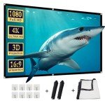DUYIKJ 84-Inch Portable 4K Projector Screen