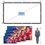 120" Portable Projector Screen - Indoor/Outdoor Use