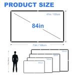DUYIKJ 84-Inch Portable 4K Projector Screen