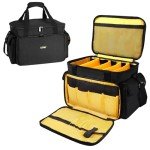 LEFOR·Z DJ Gear Organizer Bag with Padded Base