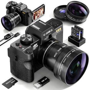 48MP 4K Vlogging Camera with WiFi & Flip Screen