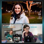 48MP 4K Vlogging Camera with WiFi & Flip Screen