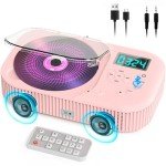 Bluetooth Portable CD Player with Speakers and FM Radio