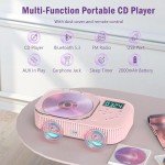 Bluetooth Portable CD Player with Speakers and FM Radio
