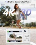 48MP 4K Autofocus Compact Camera with 32GB SD Card