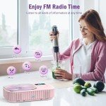 Bluetooth Portable CD Player with Speakers and FM Radio