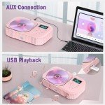 Bluetooth Portable CD Player with Speakers and FM Radio