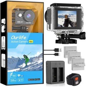 4K Waterproof Action Camera with WiFi and Remote