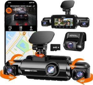 Neideso 360° FHD Dash Cam with Night Vision