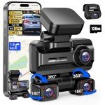360° 4-Channel 4K Dash Cam with Wi-Fi & GPS