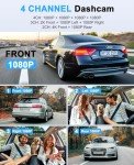 360° 4-Channel 4K Dash Cam with Wi-Fi & GPS