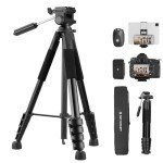 K&F Concept 75" Lightweight Travel Tripod for DSLR