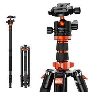 K&F Concept 78" Travel Tripod with Metal Ball Head