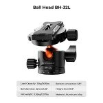 K&F Concept 78" Travel Tripod with Metal Ball Head