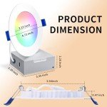 Peteme 4-Inch LED Smart Recessed Lights - 6 Pack