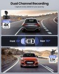 DELLFY 4K Dual Dash Cam with Night Vision