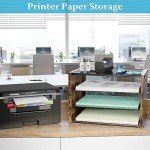 3-Tier Wooden Desk Paper Organizer - Rustic Brown