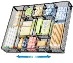 Expandable Mesh Drawer Organizer with Adjustable Compartments