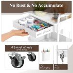 EaseSky 3-Tier Rolling Utility Cart with Drawer