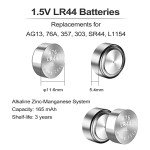 PGSONIC 50-Pack LR44 Alkaline Button Cell Batteries