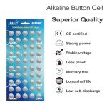 PGSONIC 50-Pack LR44 Alkaline Button Cell Batteries