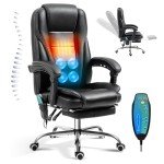 TonghuaS Ergonomic Reclining Massage Office Chair