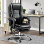 TonghuaS Ergonomic Reclining Massage Office Chair