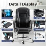 TonghuaS Ergonomic Reclining Massage Office Chair